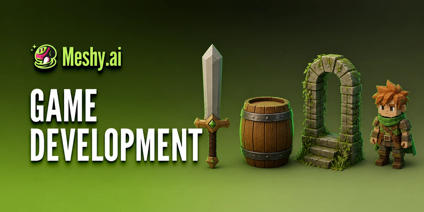 A rigged 3D character asset in a game engine